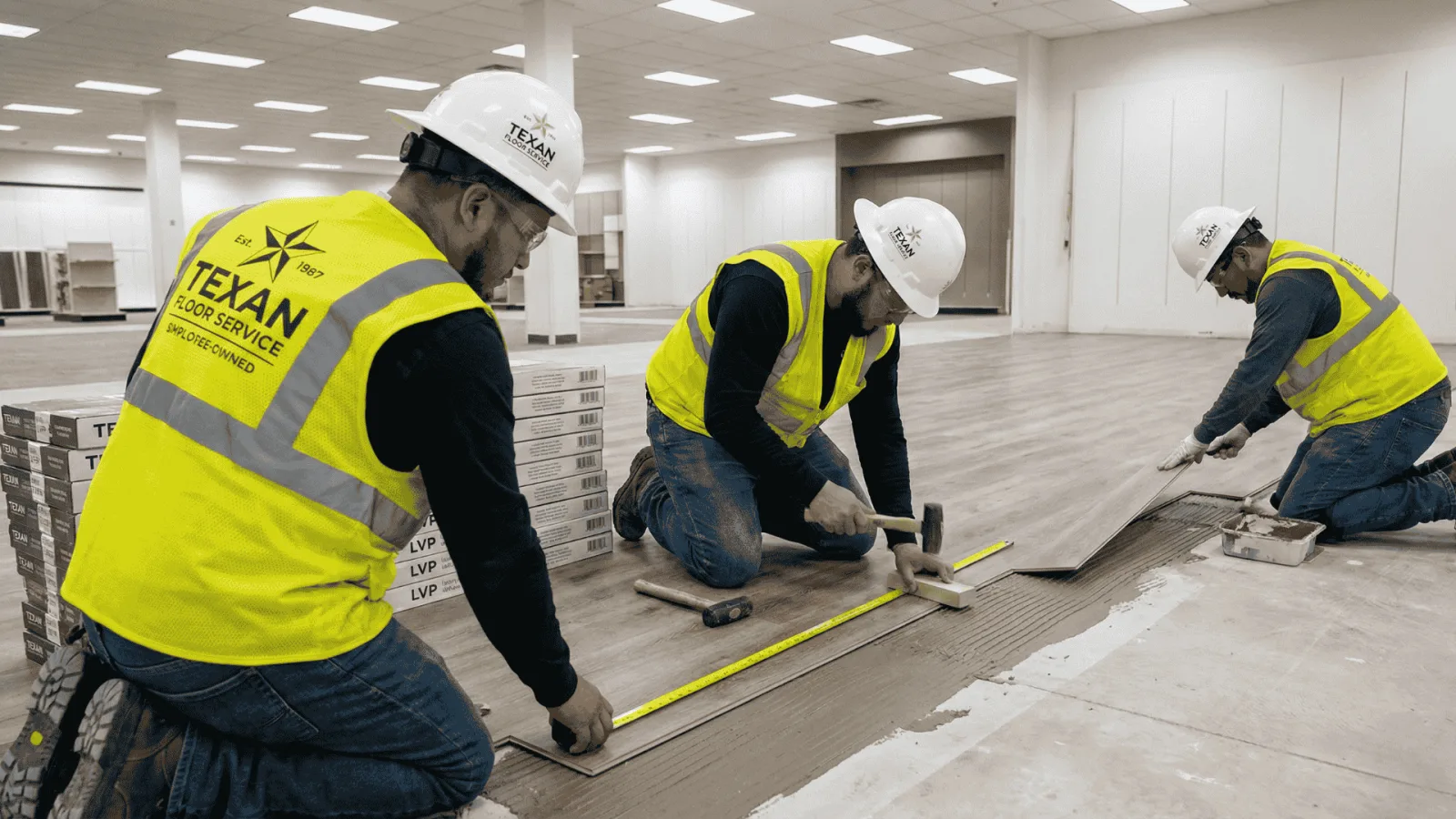 Luxury Vinyl Tile &amp; Plank - Commercial Flooring Service by Texan Floor Service in Houston, Texas