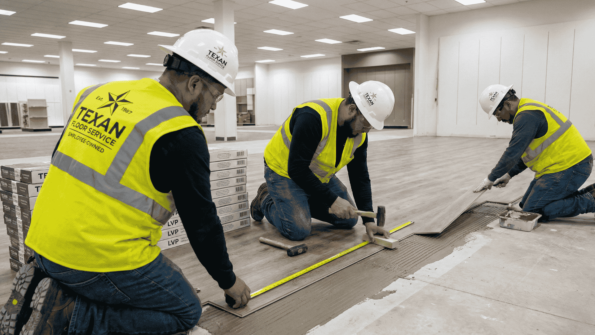 Luxury Vinyl Tile & Plank - Commercial Flooring Service by Texan Floor Service in Houston, Texas